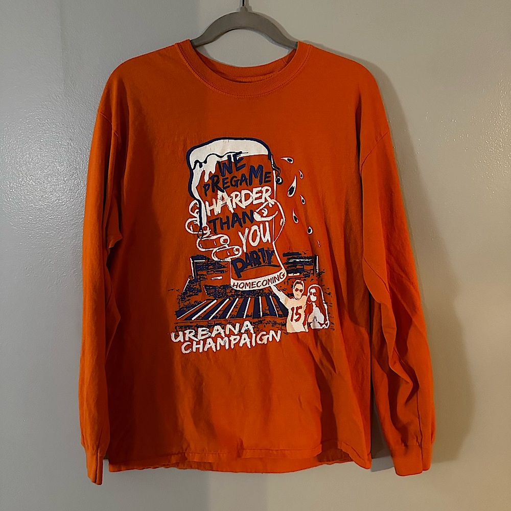 Orange Gildan University of Illinois at Urbana-Champaign Homecoming 2015 Size L